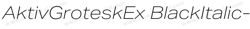AktivGroteskEx BlackItalic字体转换